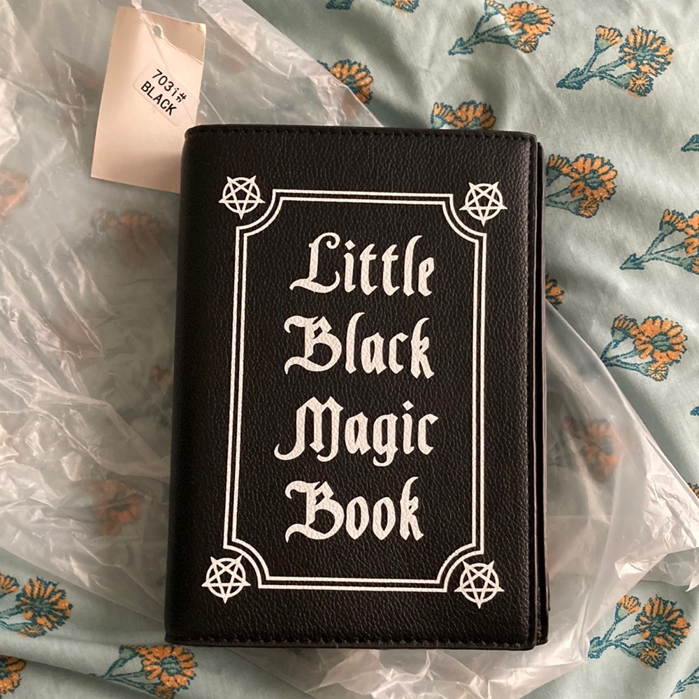 Little Black Magic Book Purse BNWT